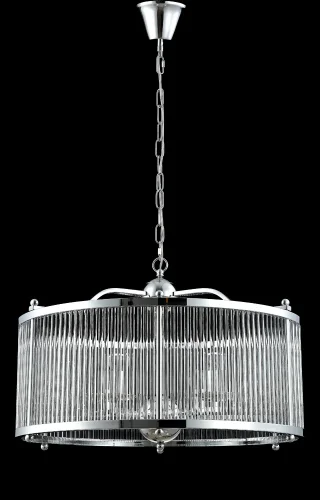 Люстра подвесная TADEO SP6 D600 CHROME/TRANSPARENTE Crystal Lux прозрачная на 6 ламп, основание хром в стиле современный  фото 3